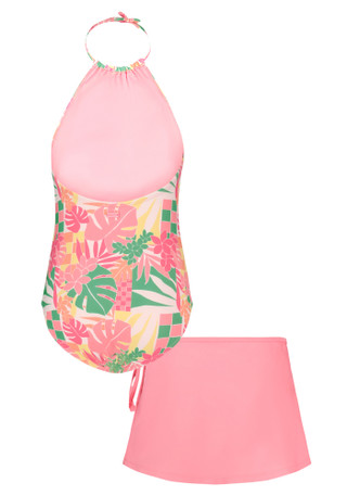 Thumbnail 2: ROXY Big Kid Girls One Piece Swimsuit + Skirt Cover-Ups 