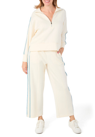 Thumbnail 1: Nanette Lepore Petite Long Sleeve 1/2 Zip Pullover Pant Set 