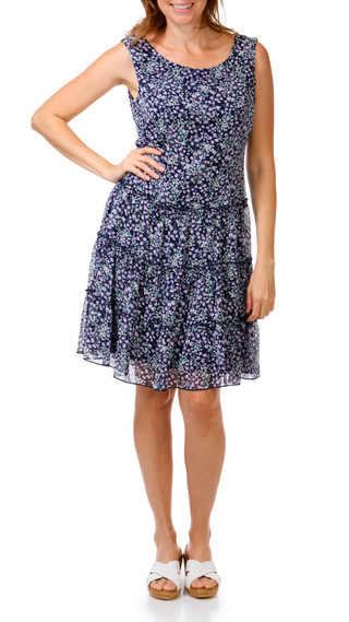Thumbnail 5: Connected Apparel Women's 2 Pc Sleeveless Knee-High Dress w/ Cardigan 