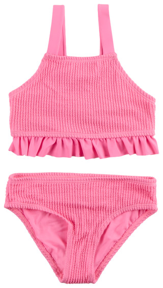 Thumbnail 1: Breaking Waves Big Girls 2 Pc Ribbed Swim Set 