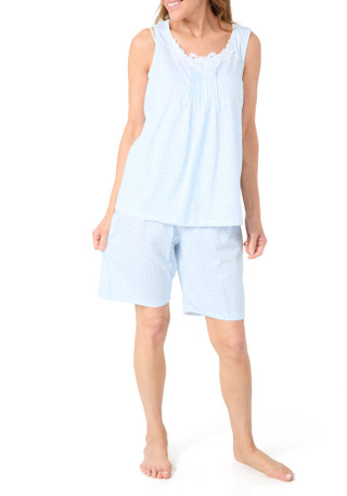 Thumbnail 2: SOPHIA Women's 2 Pc Floral Pajama Shorts Set 