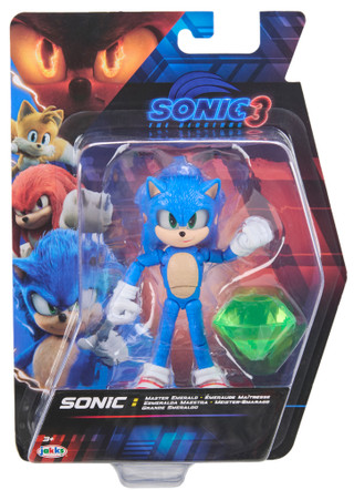Thumbnail 1: Sonic The Hedgehog Hedgehog Action Figure with Emerald 