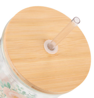 Thumbnail 2: Home Essentials 34 oz Glass Mom Travel Mug with Straw 