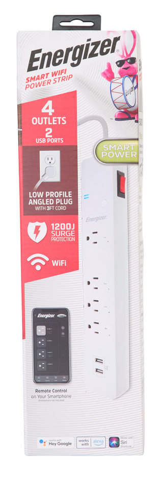 Thumbnail 1: Energizer Smart Wi-Fi Power Strip with Voice/Remote Control 