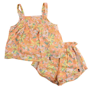 Thumbnail 1: VOLCOM Big Girls 2‑Piece Woven Smocked Tank & Shorts Set 