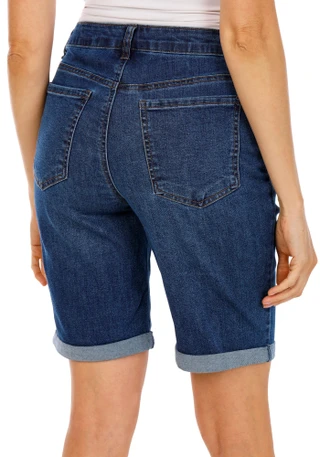 Thumbnail 2: D. Jeans Women's 10 in Roll Cuff Denim Bermuda Shorts 