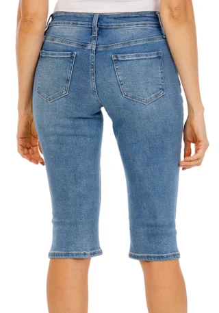 Thumbnail 2: Royalty For ME Women's Petite 17 in Tummy Control Denim Capris 