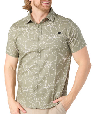 Thumbnail 1: Hurley Men’s Short Sleeve Button Front Shirt 