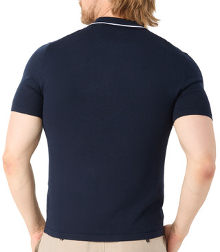 Thumbnail 2: Perry Ellis Men's Short Sleeve Zip Neck Polo 
