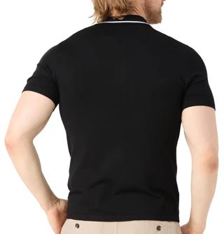 Thumbnail 2: Perry Ellis Men's Short Sleeve Zip Neck Polo 
