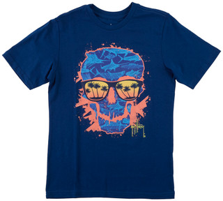 Thumbnail 1: Guy Harvey Big Boys Beach Skull Short Sleeve T-Shirt 