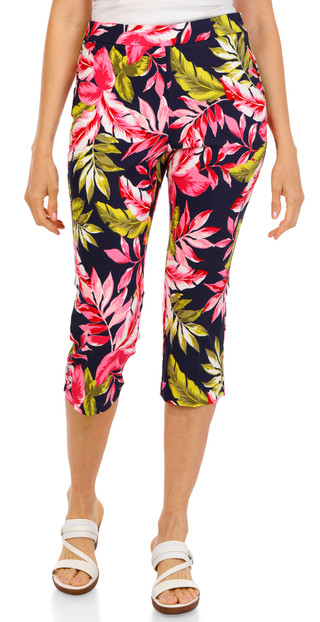 Thumbnail 1: Rafaella Petite Print Rivet Capri Pants 