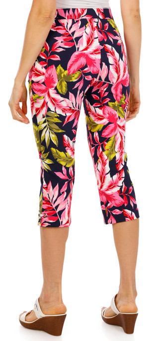Thumbnail 3: Rafaella Petite Print Rivet Capri Pants 