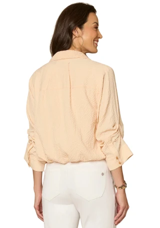 Thumbnail 3: Democracy Womens Bubble Hem Button Down Shirt 