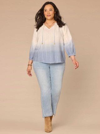 Thumbnail 3: Democracy Plus 3Q Sleeve Dip Dye Top 