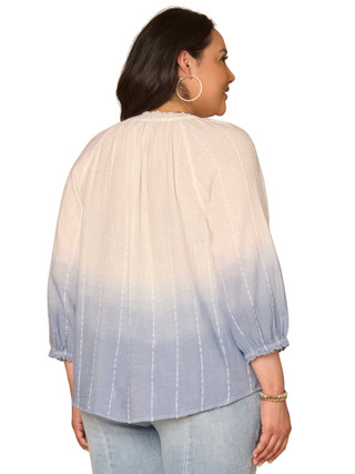Thumbnail 4: Democracy Plus 3Q Sleeve Dip Dye Top 