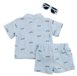 Thumbnail 2: RACHEL ZOE Baby Boys 3 Pc Shorts & Sunglasses Set 