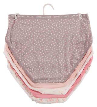 Thumbnail 2: Laura Ashley Women's 5 Pk Super Soft Briefs 