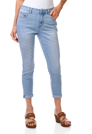 Thumbnail 1: D. Jeans Women's Petite Roll Cuff Skinny Jeans 