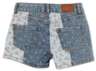 Thumbnail 4: Wallflower Girls 5 Pocket Denim & Roses Shorts 