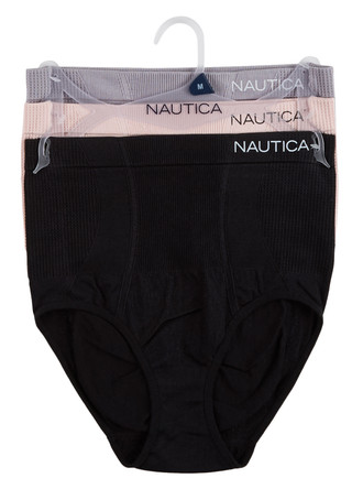 Thumbnail 1: Nautica Women's 3 Pk Seamless Shaping Briefs 