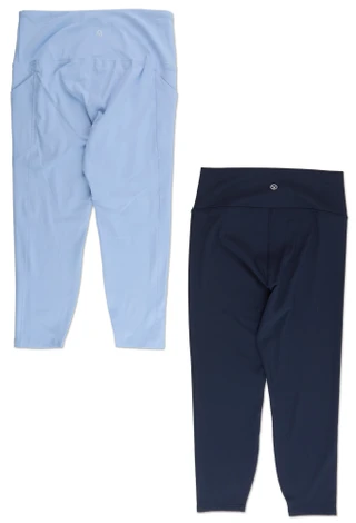 Thumbnail 2: VOGO Women's Active 2 Pk Crossover Rib & Smooth Stretch Capris 