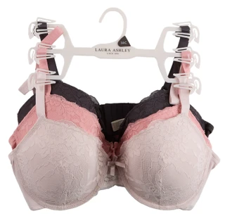Thumbnail 1: Laura Ashley Women's 3 Pk Everyday Comfort Bras 
