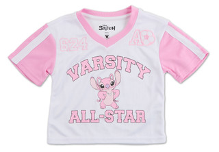 Thumbnail 1: Disney Little Girls Stitch Soccer Jersey Top 