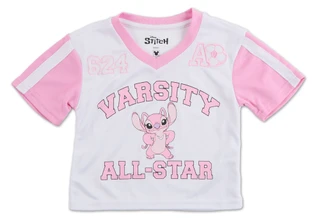Thumbnail 2: Disney Little Girls Stitch Soccer Jersey Top 