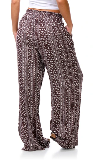 Thumbnail 2: No Comment Junior's Wide Leg Gauze Pants 