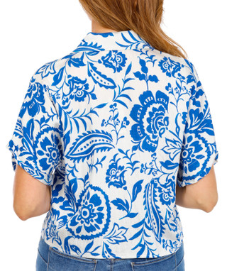 Thumbnail 2: MELLODAY Women's Short Sleeve Linen Button Down Top 