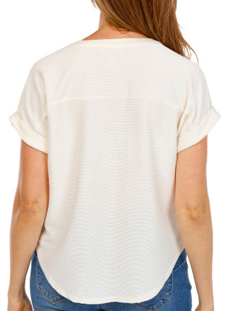 Thumbnail 3: Cupio Women's Split Neck Nikki Knit Top 
