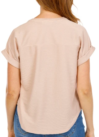 Thumbnail 2: Cupio Women's Split Neck Nikki Knit Top 