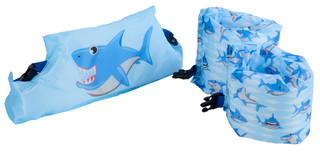 Thumbnail 4: BH Brands Kids’ 3‑Piece Swim Float Set – Shark Print 