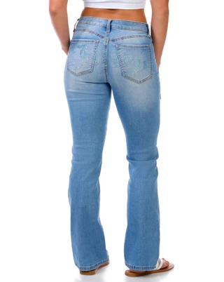 Thumbnail 1: Juicy Couture Juniors Mid Rise Archival Bootcut Jeans 