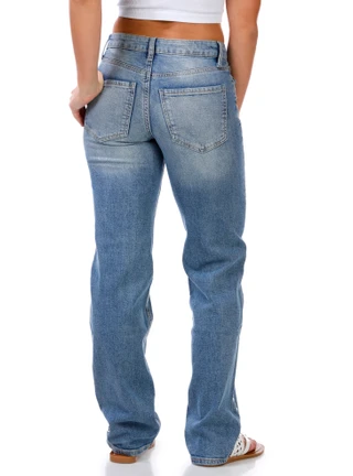 Thumbnail 2: BCBGeneration Juniors Mid Rise Embellished Straight Leg Jeans 