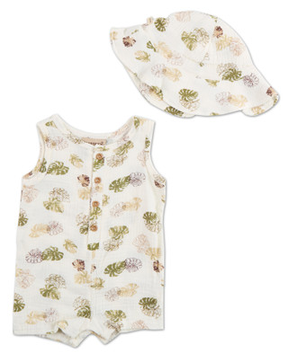 Thumbnail 1: BEARPAW Baby Boys 2 Pc Romper Set 