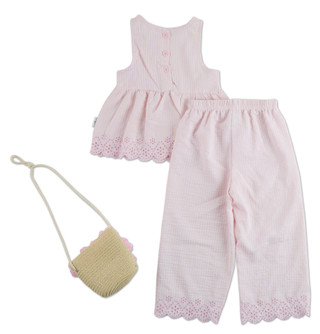 Thumbnail 4: Lila & Jack Toddler Girls 3 Pc Seersucker Pants Set 
