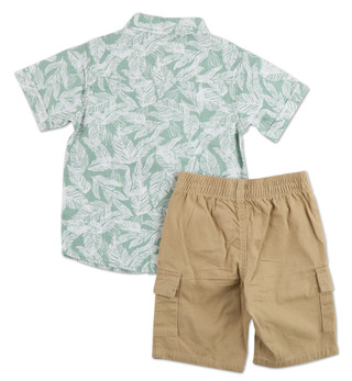 Thumbnail 2: Kids Headquarters Boys 2 Pc Cargo Shorts Set 