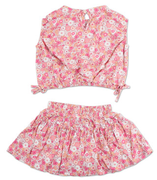 Thumbnail 2: Jessica Simpson Little Girls 2 Pc Floral Skort Set 