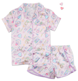 Thumbnail 2: Btween Girls 2 Pc Pajama Shorts Set 