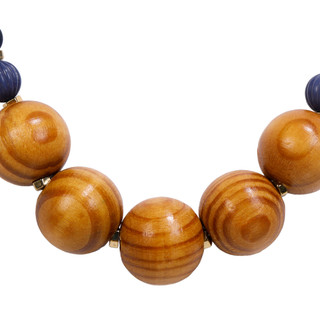 Thumbnail 2: Nicole Miller Wood Bead Necklace 