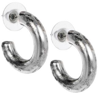 Thumbnail 2: Noir 3 Pr Silver Tone Earrings 