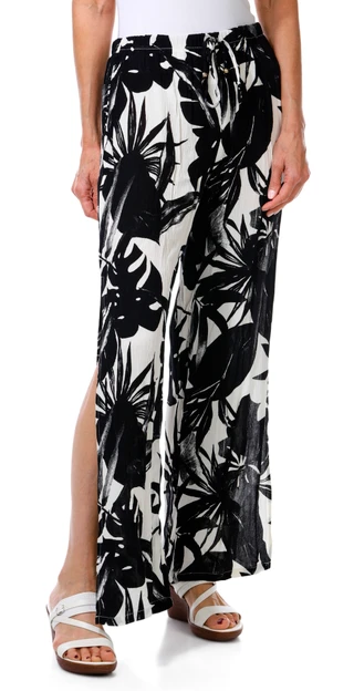 Thumbnail 1: Miken Women's Gauze Print Swim Cover Up Pants 