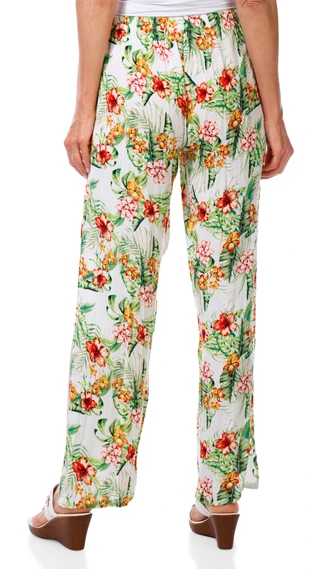 Thumbnail 2: Miken Women's Tropical Print Swim Cover Up Pants 
