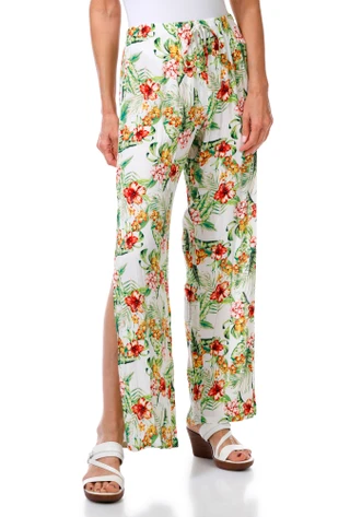Thumbnail 1: Miken Women's Tropical Print Swim Cover Up Pants 
