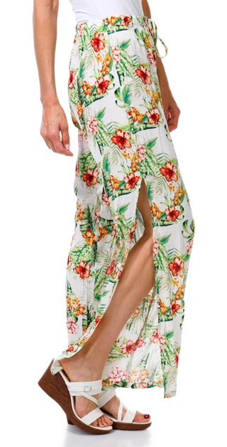 Thumbnail 3: Miken Women's Tropical Print Swim Cover Up Pants 