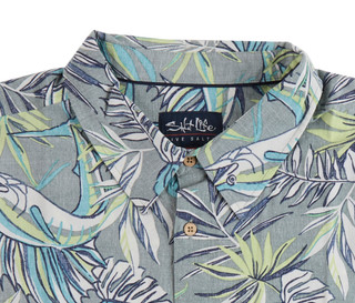 Thumbnail 2: Salt Life Men's Short Sleeve Print Button Down Shirt 