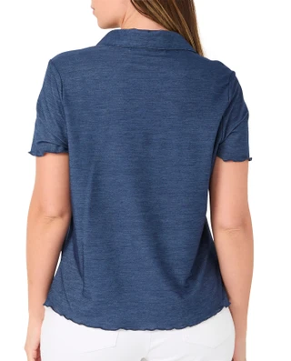 Thumbnail 2: Love Scarlett Women's Denim Johnny Collar Top 