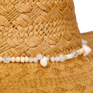 Thumbnail 5: SAN DIEGO HAT CO Women's Natural Shell Bead Band Cowboy Hat 